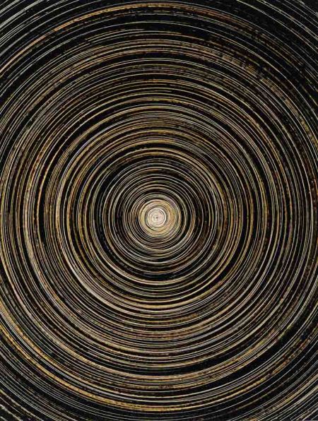Marco Breuer.   Spin (C-827)  2008,Chromogenic paper, embossed and scratched, 13 13/16 x 10 1/2 inches, Collection of John A. MacMahon (Non-Morgan)